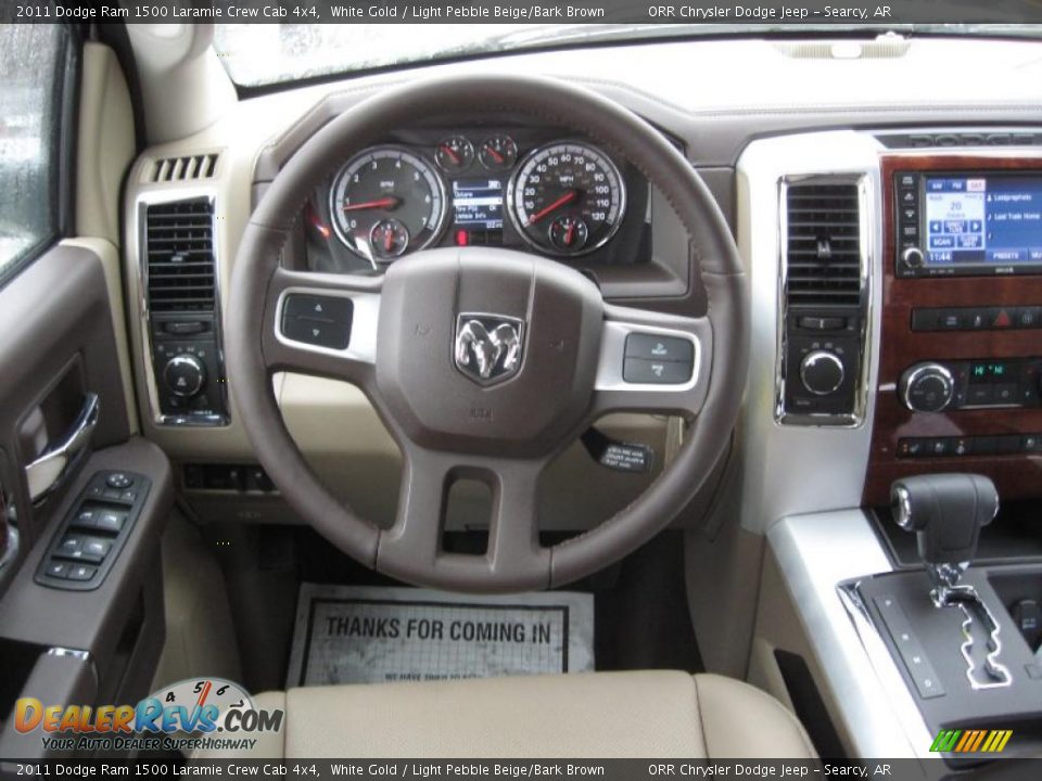 2011 Dodge Ram 1500 Laramie Crew Cab 4x4 White Gold / Light Pebble Beige/Bark Brown Photo #9