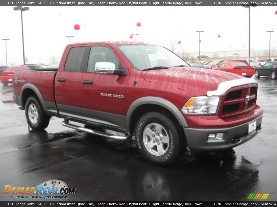 Deep Cherry Red Crystal Pearl 2011 Dodge Ram 1500 SLT Outdoorsman Quad Cab Photo #3