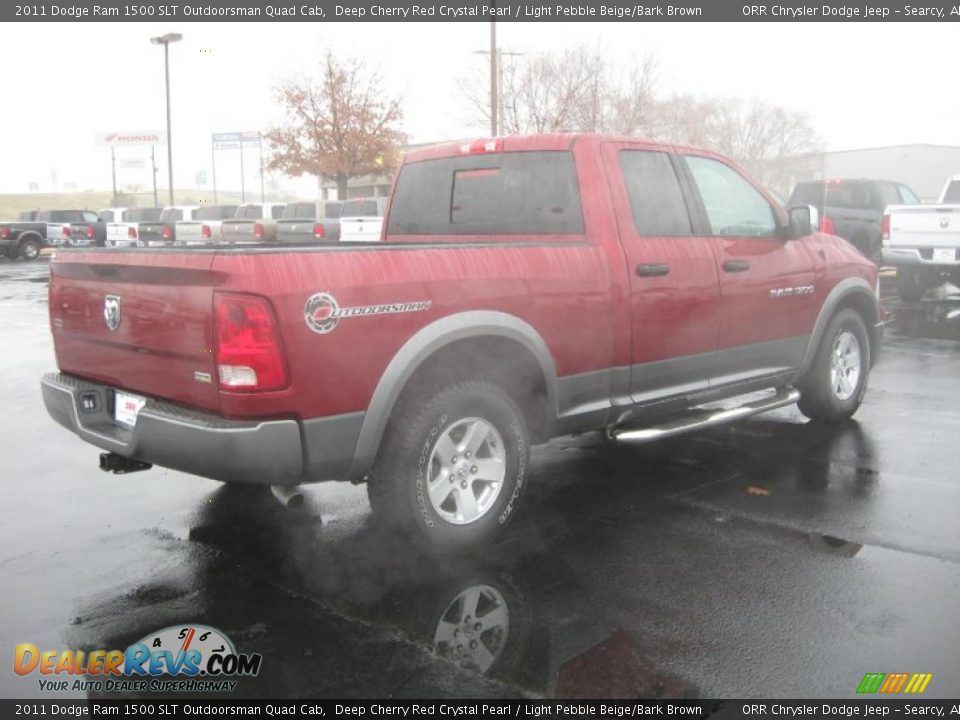 2011 Dodge Ram 1500 SLT Outdoorsman Quad Cab Deep Cherry Red Crystal Pearl / Light Pebble Beige/Bark Brown Photo #5