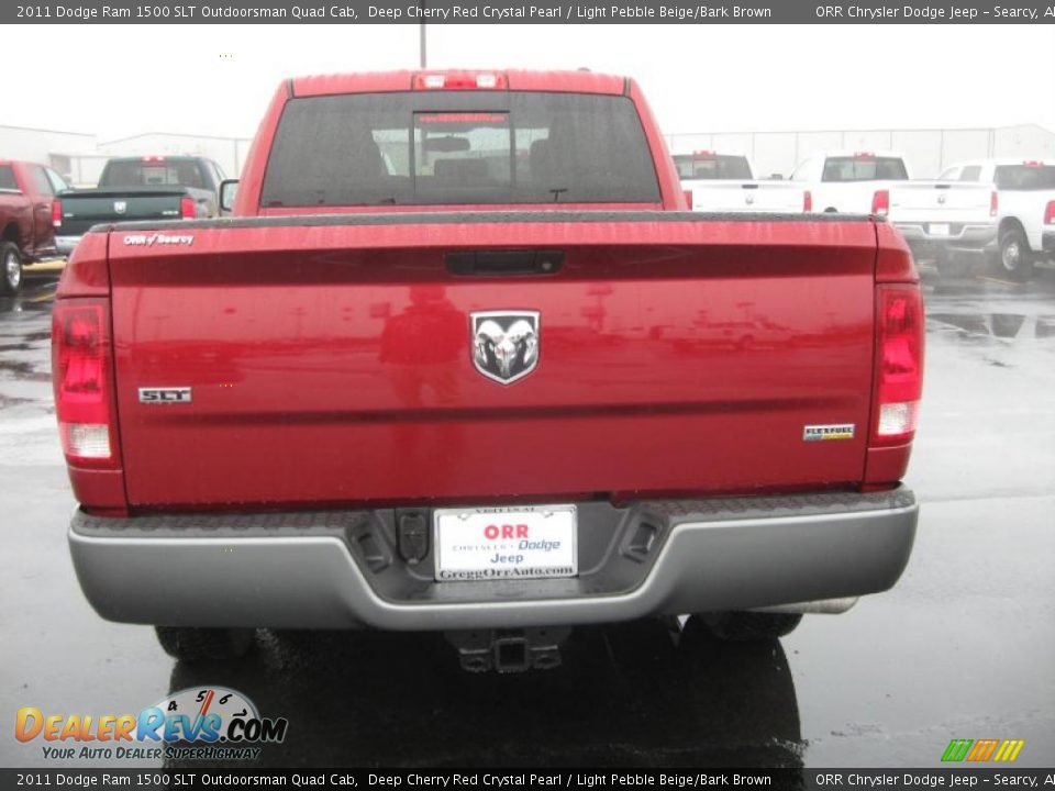 2011 Dodge Ram 1500 SLT Outdoorsman Quad Cab Deep Cherry Red Crystal Pearl / Light Pebble Beige/Bark Brown Photo #6