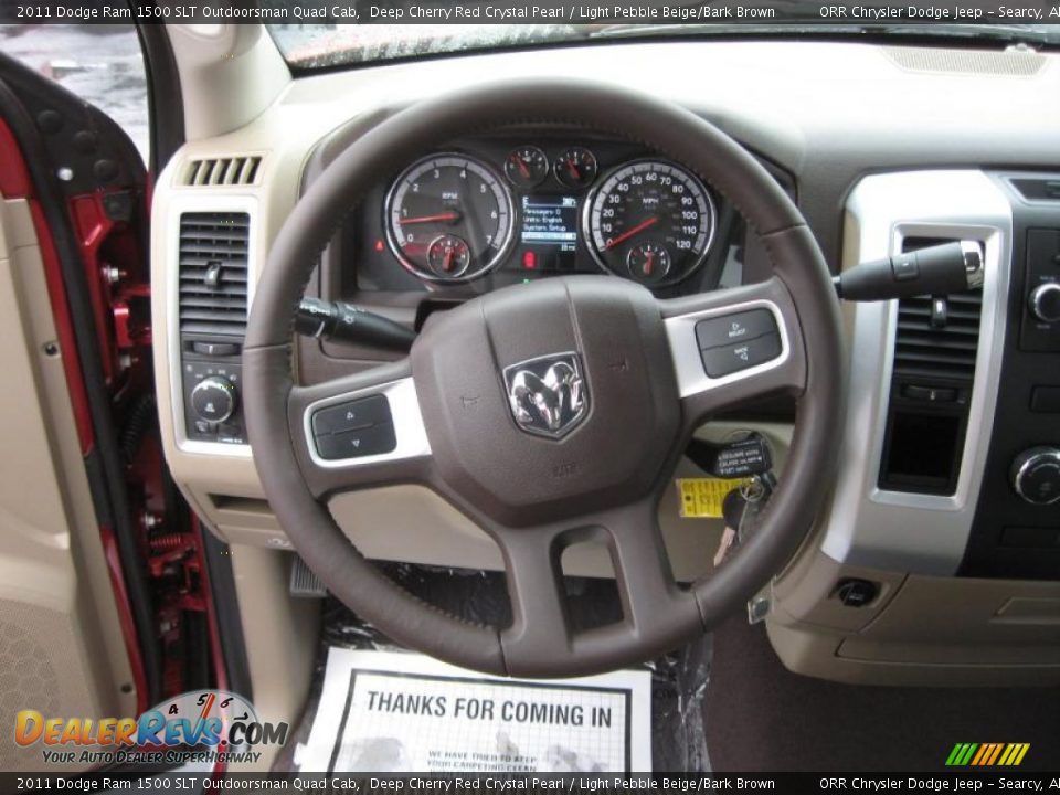 2011 Dodge Ram 1500 SLT Outdoorsman Quad Cab Deep Cherry Red Crystal Pearl / Light Pebble Beige/Bark Brown Photo #9