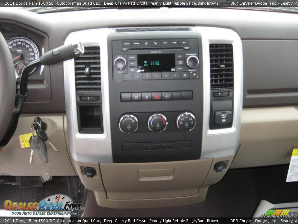 2011 Dodge Ram 1500 SLT Outdoorsman Quad Cab Deep Cherry Red Crystal Pearl / Light Pebble Beige/Bark Brown Photo #10