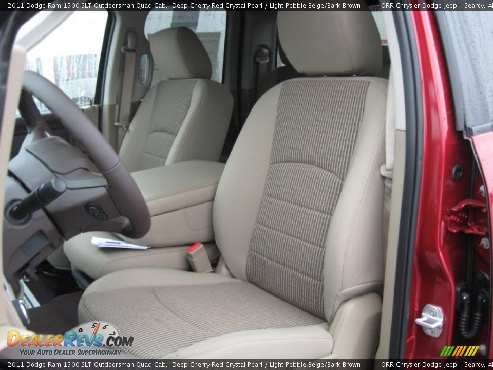 2011 Dodge Ram 1500 SLT Outdoorsman Quad Cab Deep Cherry Red Crystal Pearl / Light Pebble Beige/Bark Brown Photo #13