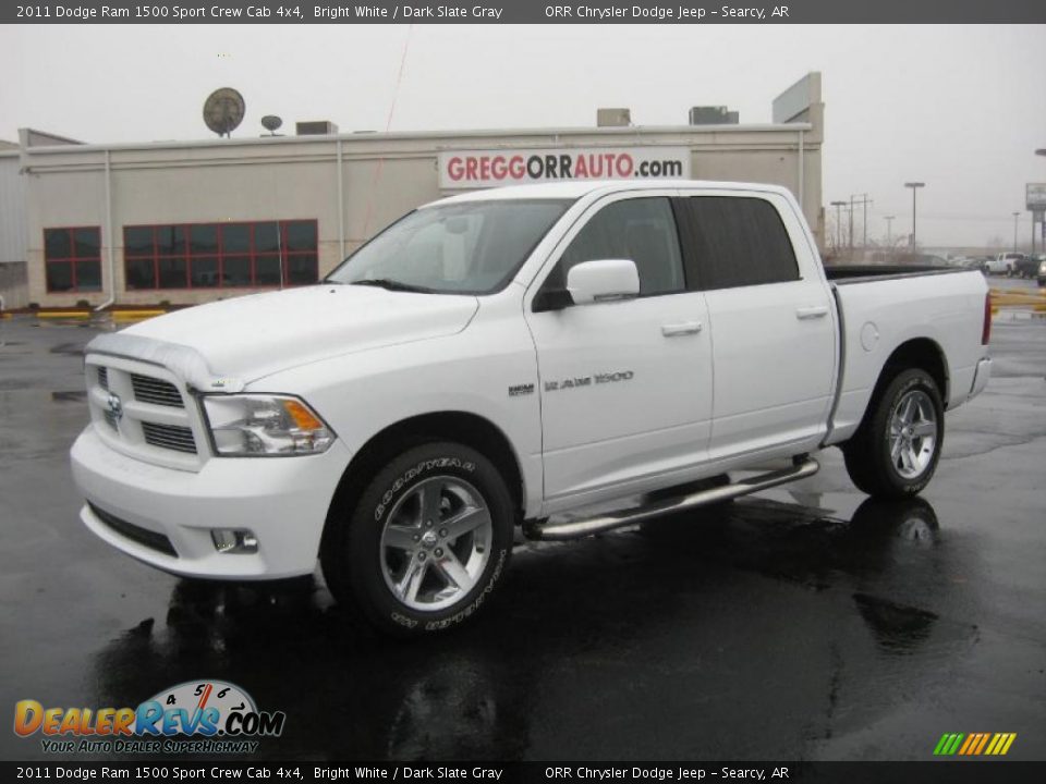 2011 Dodge Ram 1500 Sport Crew Cab 4x4 Bright White / Dark Slate Gray Photo #1