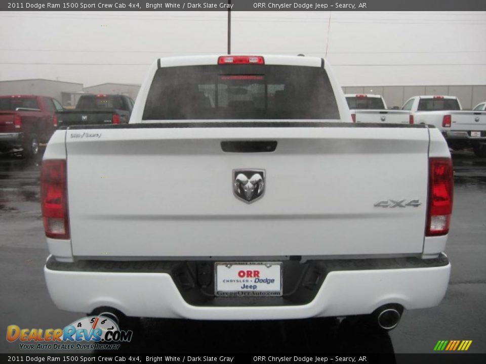2011 Dodge Ram 1500 Sport Crew Cab 4x4 Bright White / Dark Slate Gray Photo #6