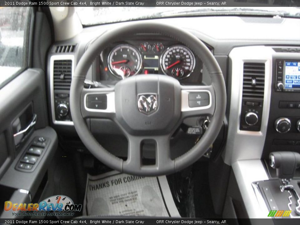 2011 Dodge Ram 1500 Sport Crew Cab 4x4 Bright White / Dark Slate Gray Photo #9