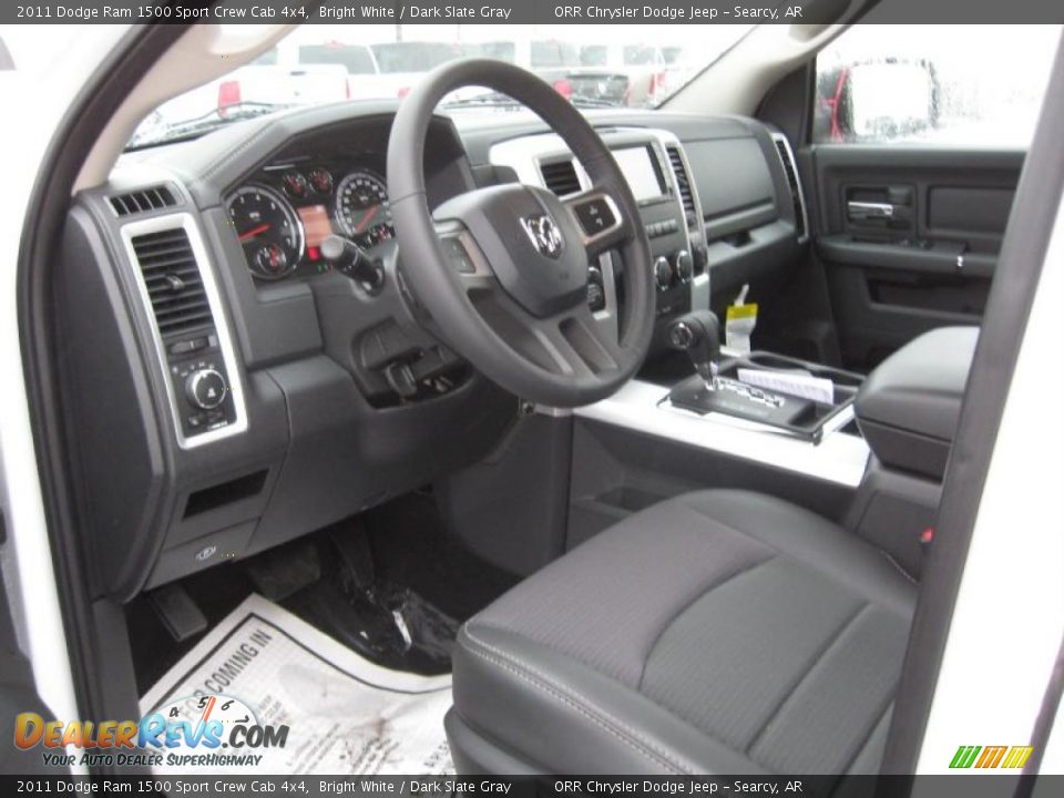 Dark Slate Gray Interior - 2011 Dodge Ram 1500 Sport Crew Cab 4x4 Photo #11