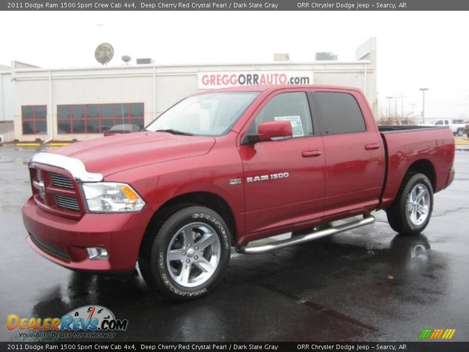 2011 Dodge Ram 1500 Sport Crew Cab 4x4 Deep Cherry Red Crystal Pearl / Dark Slate Gray Photo #1