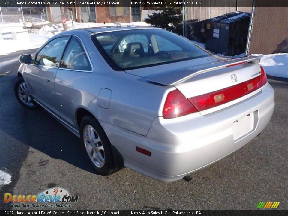 2002 Honda Accord EX V6 Coupe Satin Silver Metallic / Charcoal Photo #3