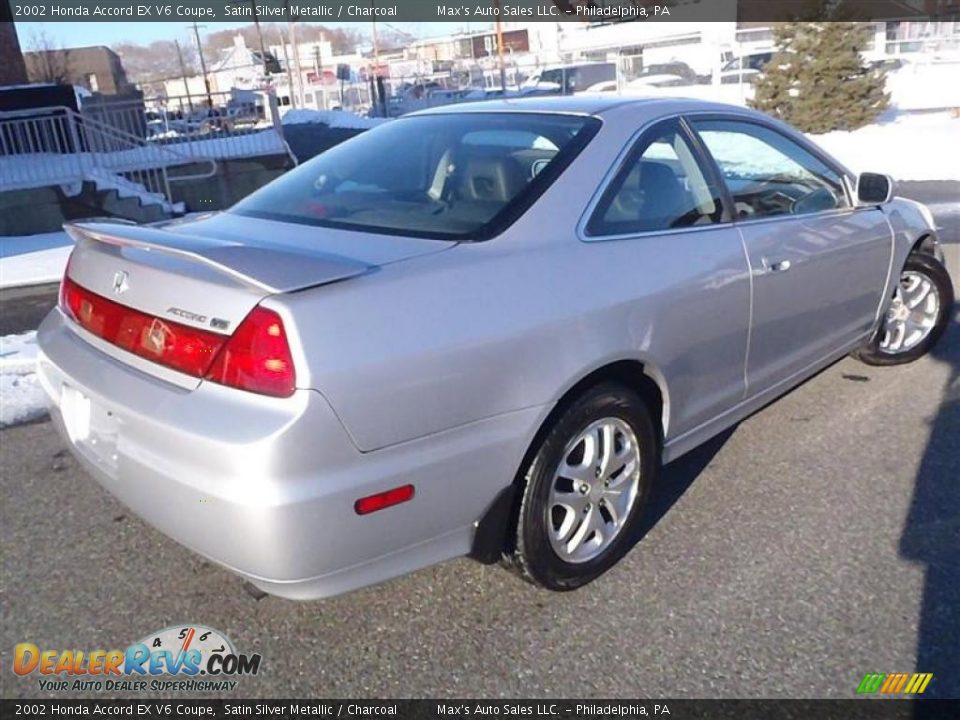 2002 Honda Accord EX V6 Coupe Satin Silver Metallic / Charcoal Photo #4