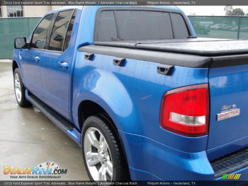 2010 Ford Explorer Sport Trac Adrenalin Blue Flame Metallic / Adrenalin Charcoal Black Photo #5