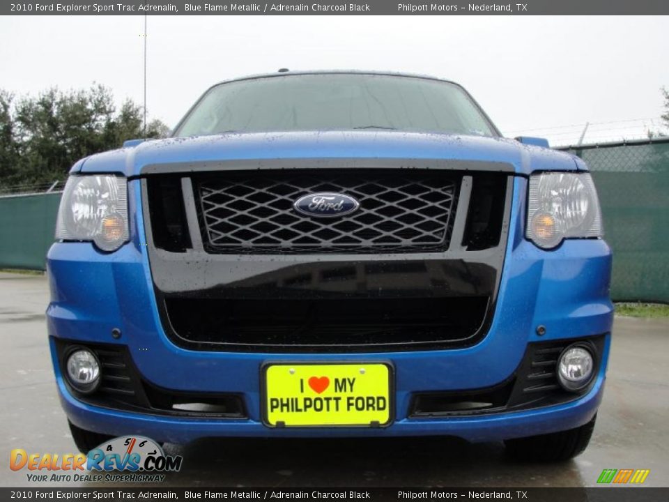2010 Ford Explorer Sport Trac Adrenalin Blue Flame Metallic / Adrenalin Charcoal Black Photo #9