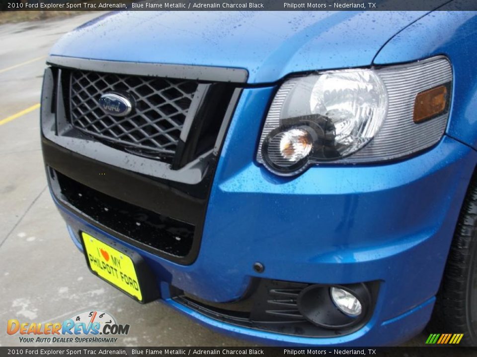 2010 Ford Explorer Sport Trac Adrenalin Blue Flame Metallic / Adrenalin Charcoal Black Photo #12