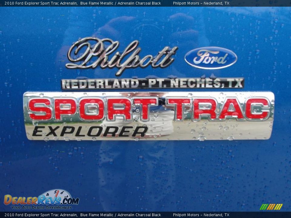 2010 Ford Explorer Sport Trac Adrenalin Blue Flame Metallic / Adrenalin Charcoal Black Photo #22