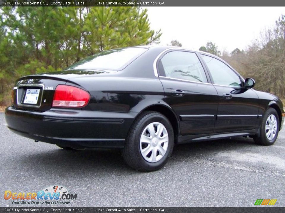 2005 Hyundai Sonata GL Ebony Black / Beige Photo #3