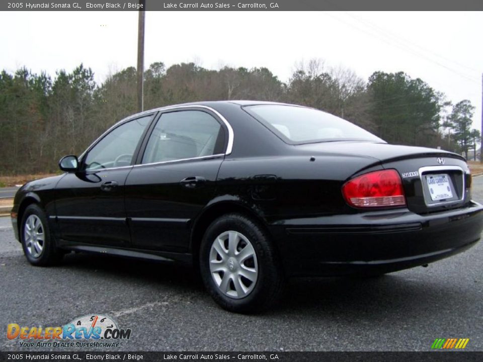 2005 Hyundai Sonata GL Ebony Black / Beige Photo #4