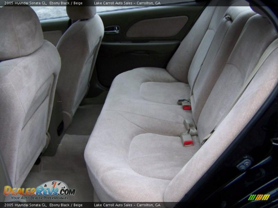 2005 Hyundai Sonata GL Ebony Black / Beige Photo #7