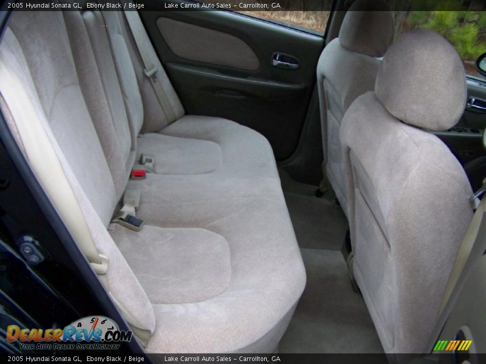 2005 Hyundai Sonata GL Ebony Black / Beige Photo #8