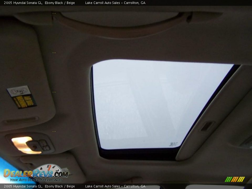2005 Hyundai Sonata GL Ebony Black / Beige Photo #9