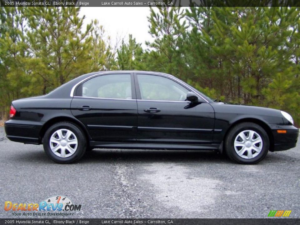 2005 Hyundai Sonata GL Ebony Black / Beige Photo #11