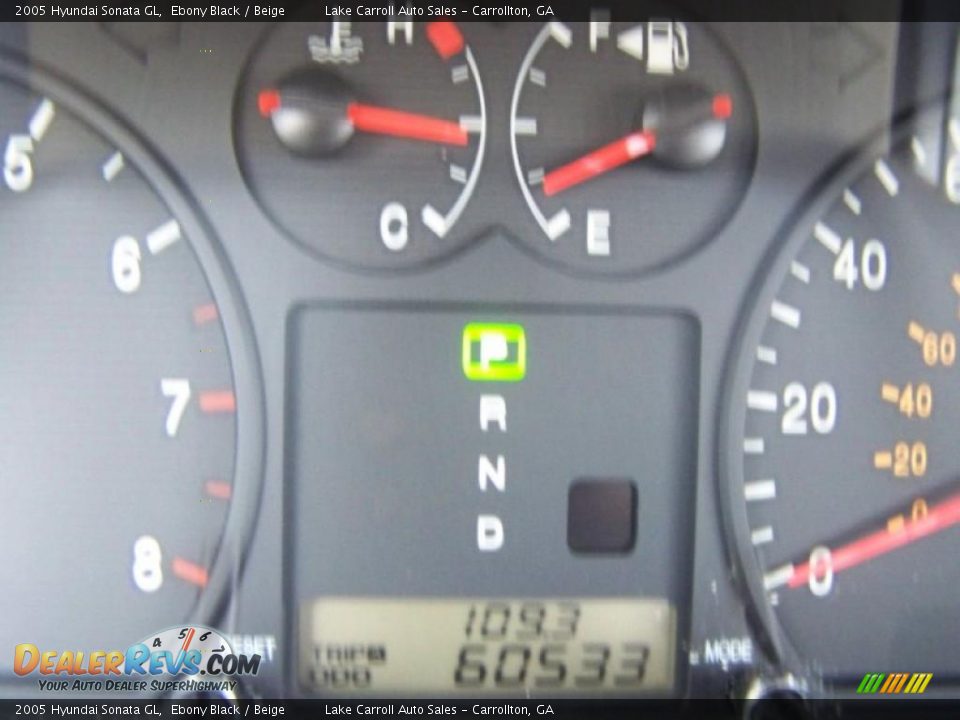 2005 Hyundai Sonata GL Ebony Black / Beige Photo #18