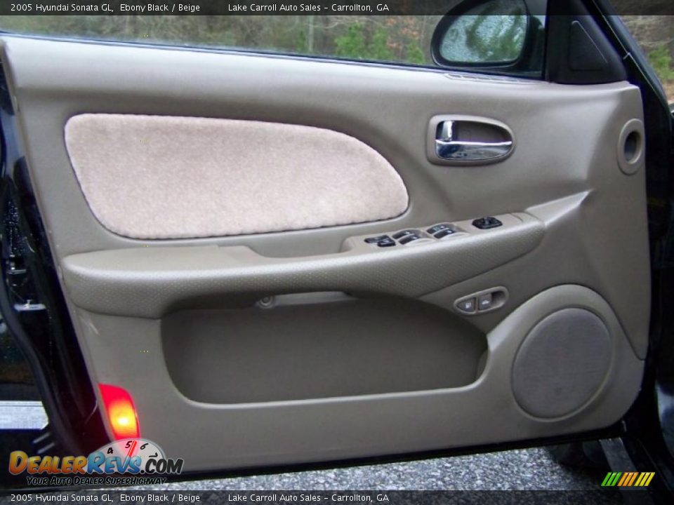 2005 Hyundai Sonata GL Ebony Black / Beige Photo #27