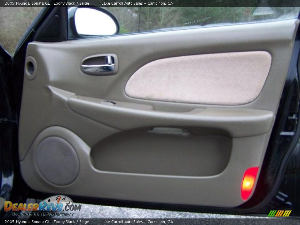 2005 Hyundai Sonata GL Ebony Black / Beige Photo #28