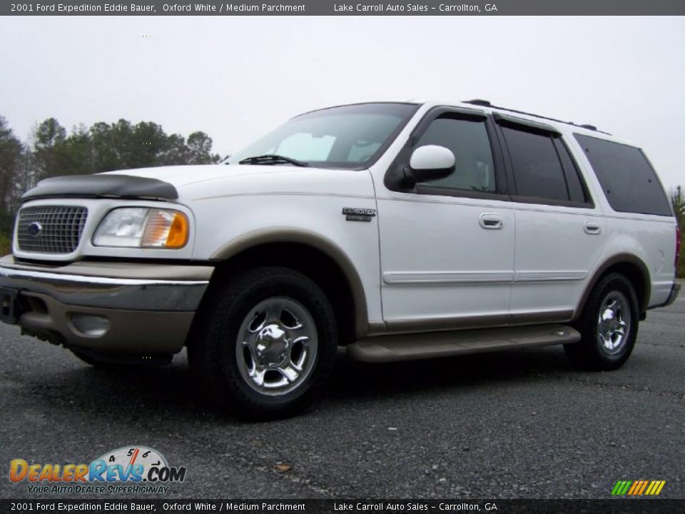 2001 Ford Expedition Eddie Bauer Oxford White / Medium Parchment Photo #2