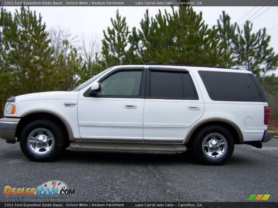 2001 Ford Expedition Eddie Bauer Oxford White / Medium Parchment Photo #12