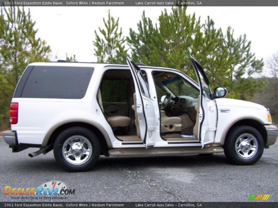 2001 Ford Expedition Eddie Bauer Oxford White / Medium Parchment Photo #13