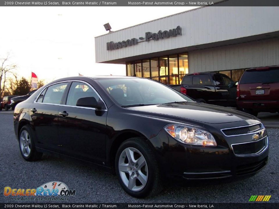 2009 Chevrolet Malibu LS Sedan Black Granite Metallic / Titanium Photo #1
