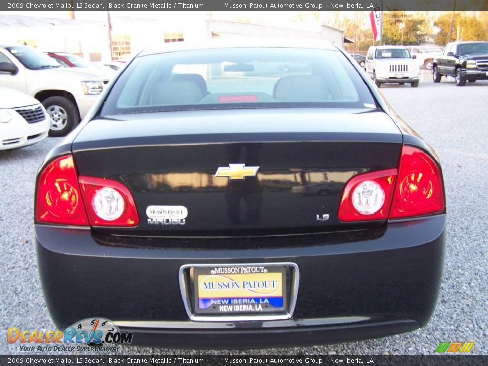 2009 Chevrolet Malibu LS Sedan Black Granite Metallic / Titanium Photo #4