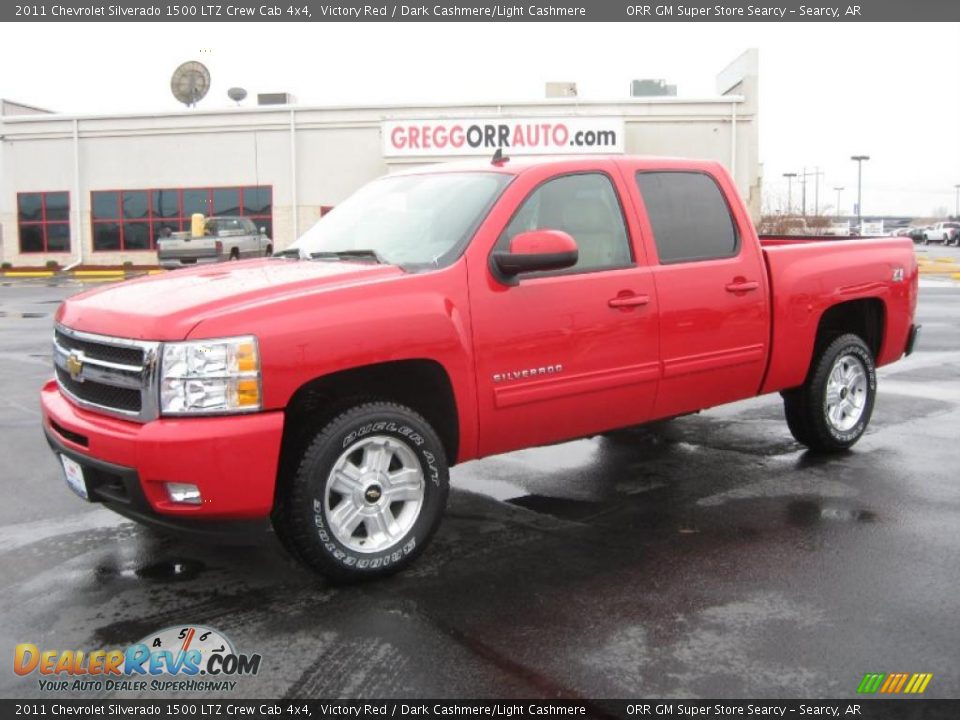 2011 Chevrolet Silverado 1500 LTZ Crew Cab 4x4 Victory Red / Dark Cashmere/Light Cashmere Photo #1