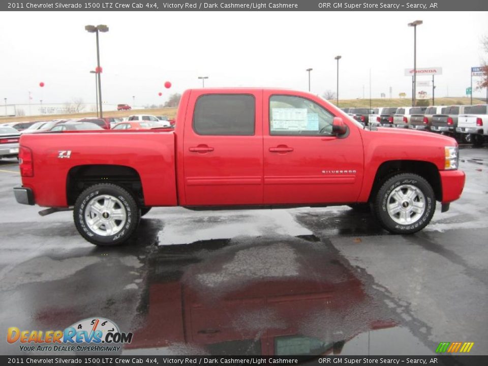 2011 Chevrolet Silverado 1500 LTZ Crew Cab 4x4 Victory Red / Dark Cashmere/Light Cashmere Photo #4