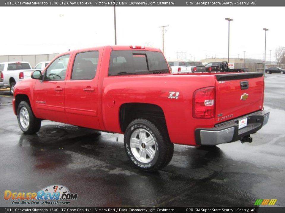 2011 Chevrolet Silverado 1500 LTZ Crew Cab 4x4 Victory Red / Dark Cashmere/Light Cashmere Photo #7