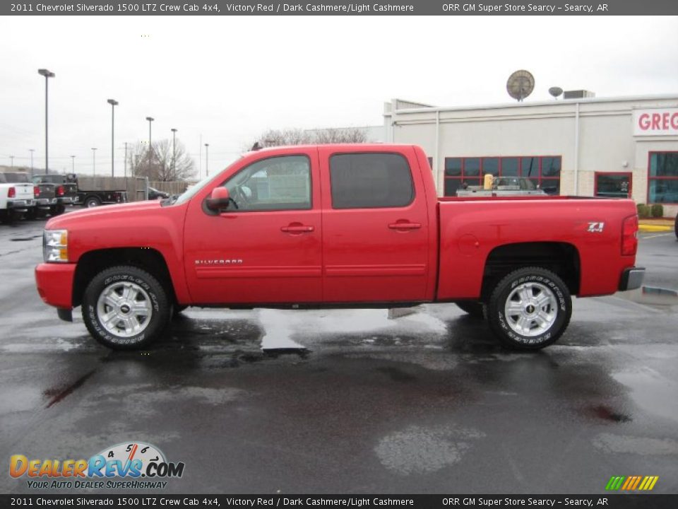 2011 Chevrolet Silverado 1500 LTZ Crew Cab 4x4 Victory Red / Dark Cashmere/Light Cashmere Photo #8