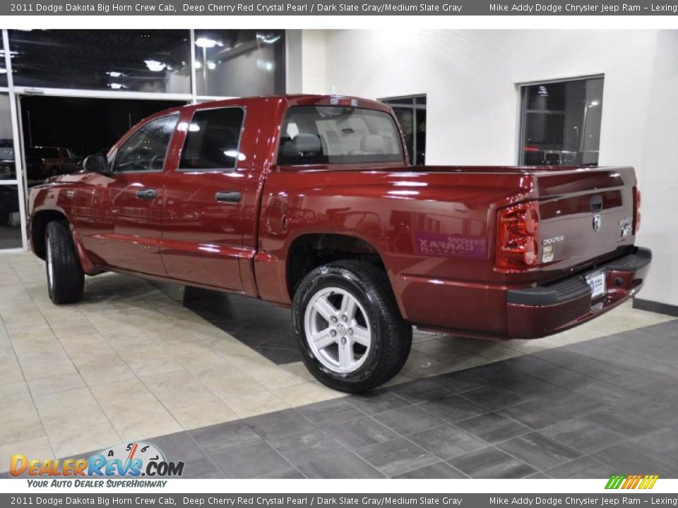 2011 Dodge Dakota Big Horn Crew Cab Deep Cherry Red Crystal Pearl / Dark Slate Gray/Medium Slate Gray Photo #9