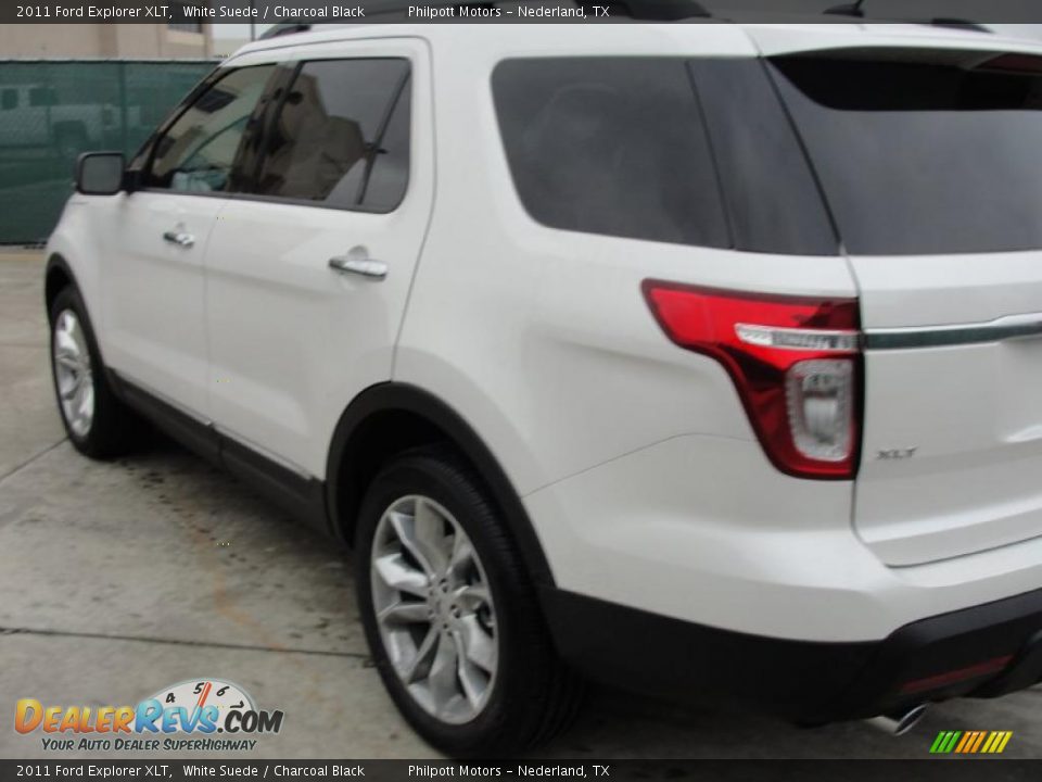 2011 Ford Explorer XLT White Suede / Charcoal Black Photo #5