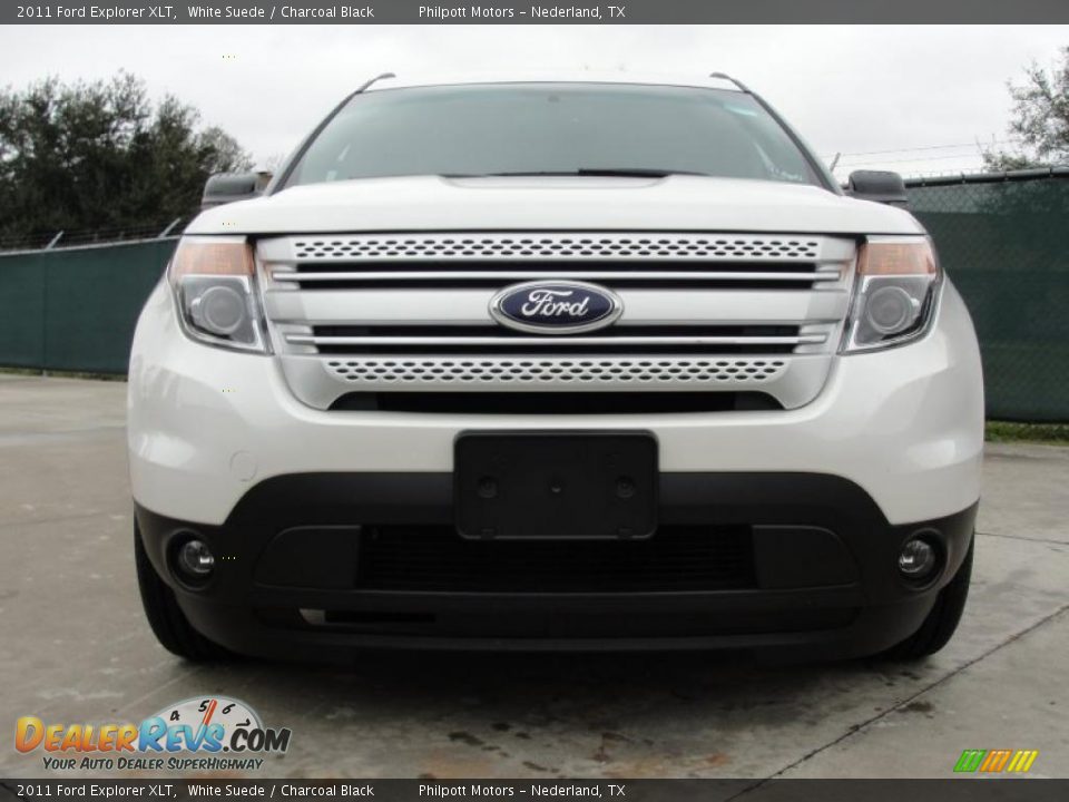 2011 Ford Explorer XLT White Suede / Charcoal Black Photo #9