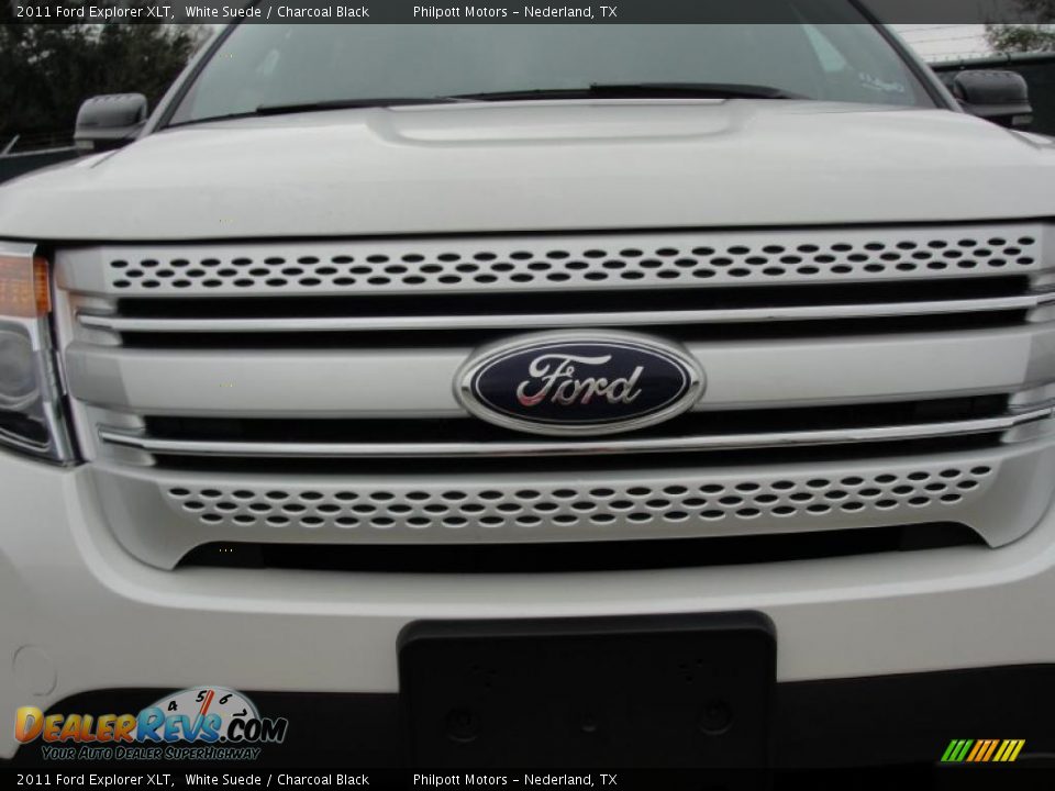 2011 Ford Explorer XLT White Suede / Charcoal Black Photo #12