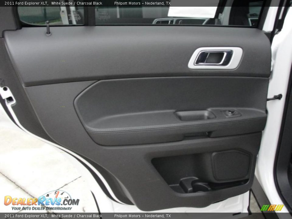 2011 Ford Explorer XLT White Suede / Charcoal Black Photo #23