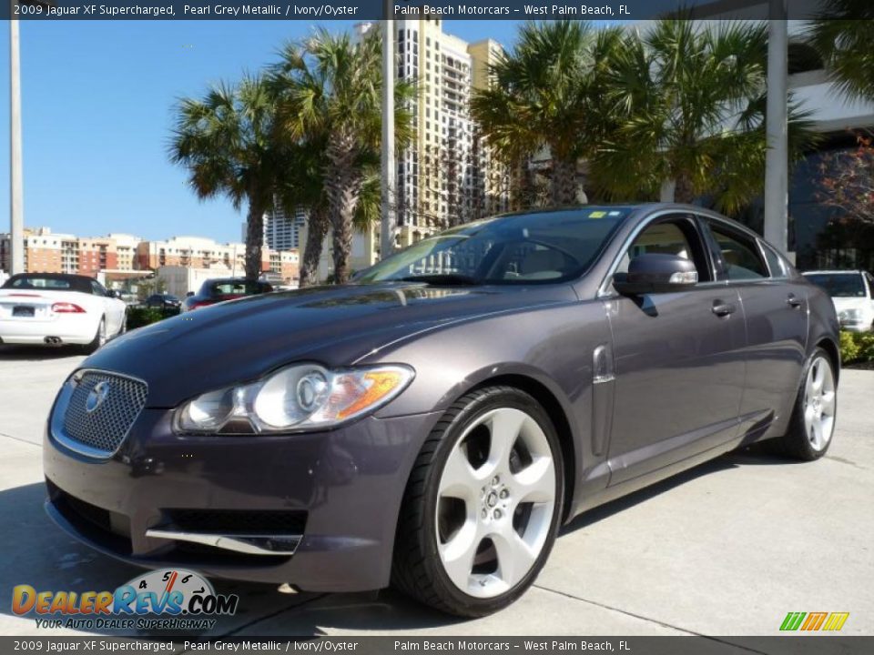 2009 Jaguar XF Supercharged Pearl Grey Metallic / Ivory/Oyster Photo #3