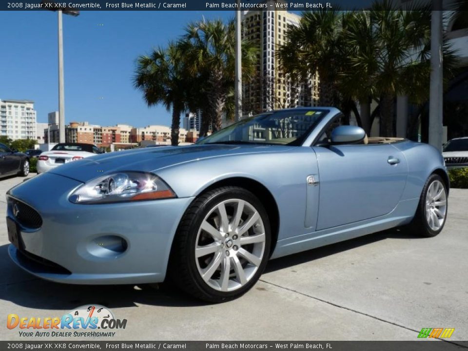 Frost Blue Metallic 2008 Jaguar XK XK8 Convertible Photo #3