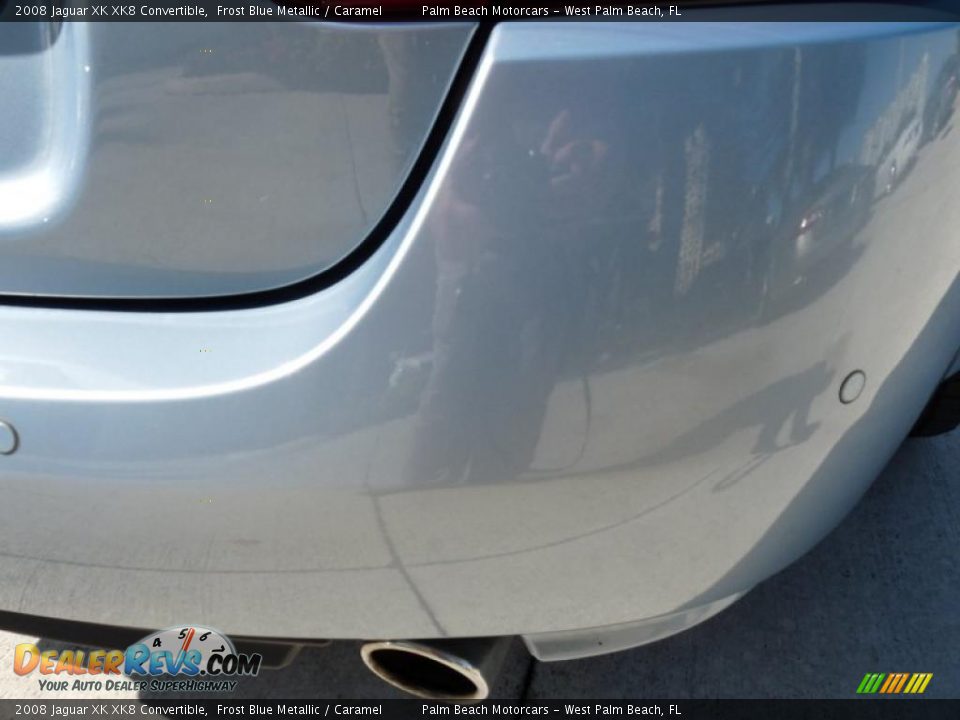 2008 Jaguar XK XK8 Convertible Frost Blue Metallic / Caramel Photo #8