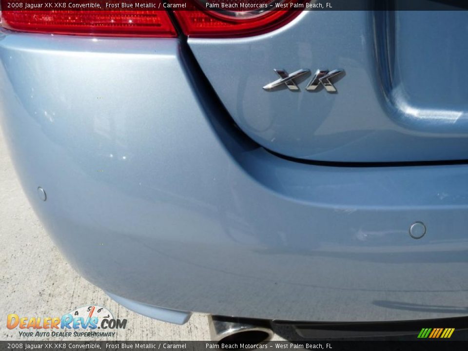 2008 Jaguar XK XK8 Convertible Frost Blue Metallic / Caramel Photo #9