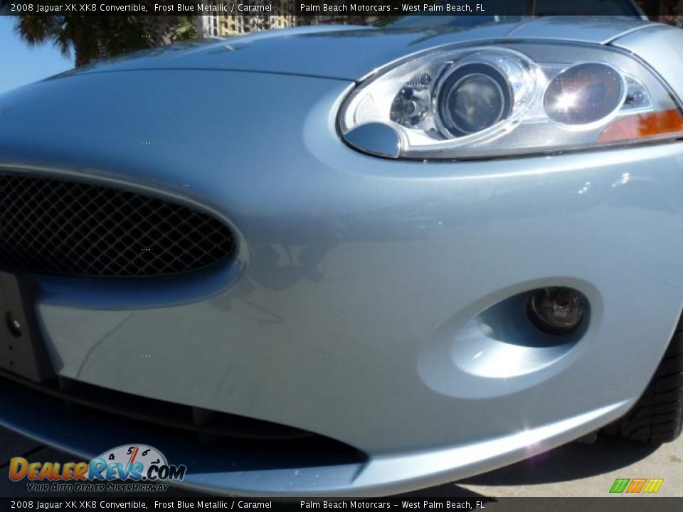 2008 Jaguar XK XK8 Convertible Frost Blue Metallic / Caramel Photo #10