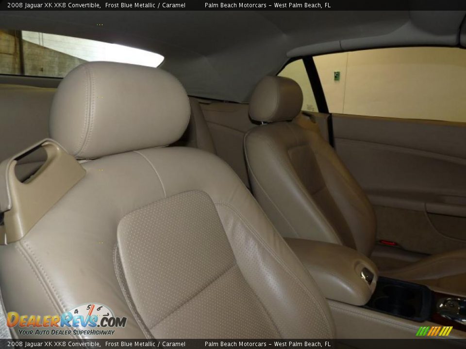 2008 Jaguar XK XK8 Convertible Frost Blue Metallic / Caramel Photo #20