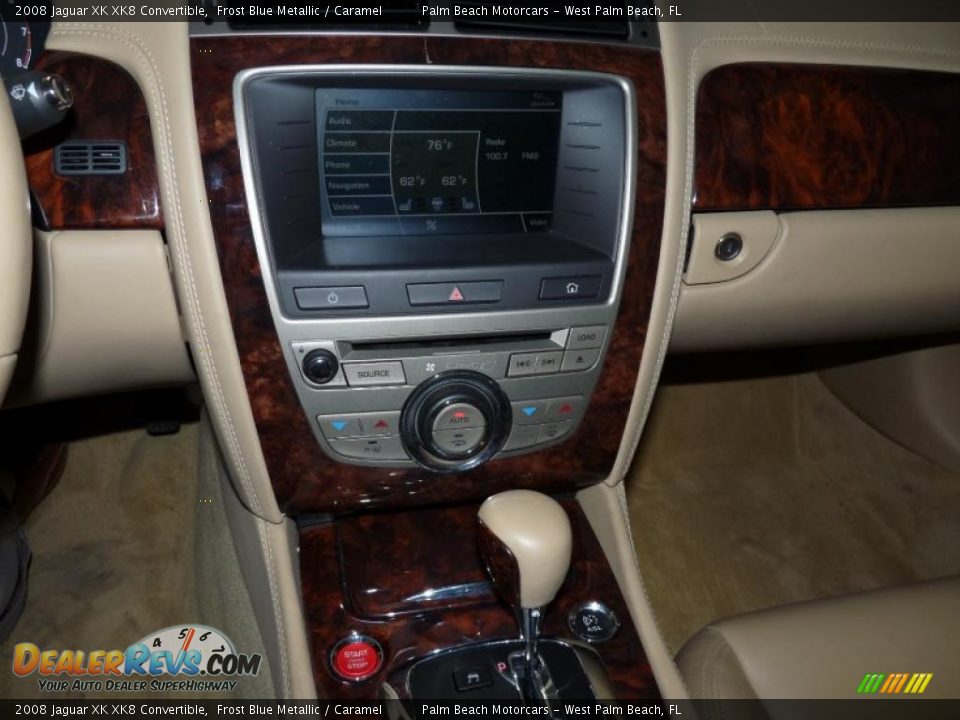 2008 Jaguar XK XK8 Convertible Frost Blue Metallic / Caramel Photo #23