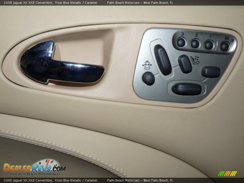 2008 Jaguar XK XK8 Convertible Frost Blue Metallic / Caramel Photo #26