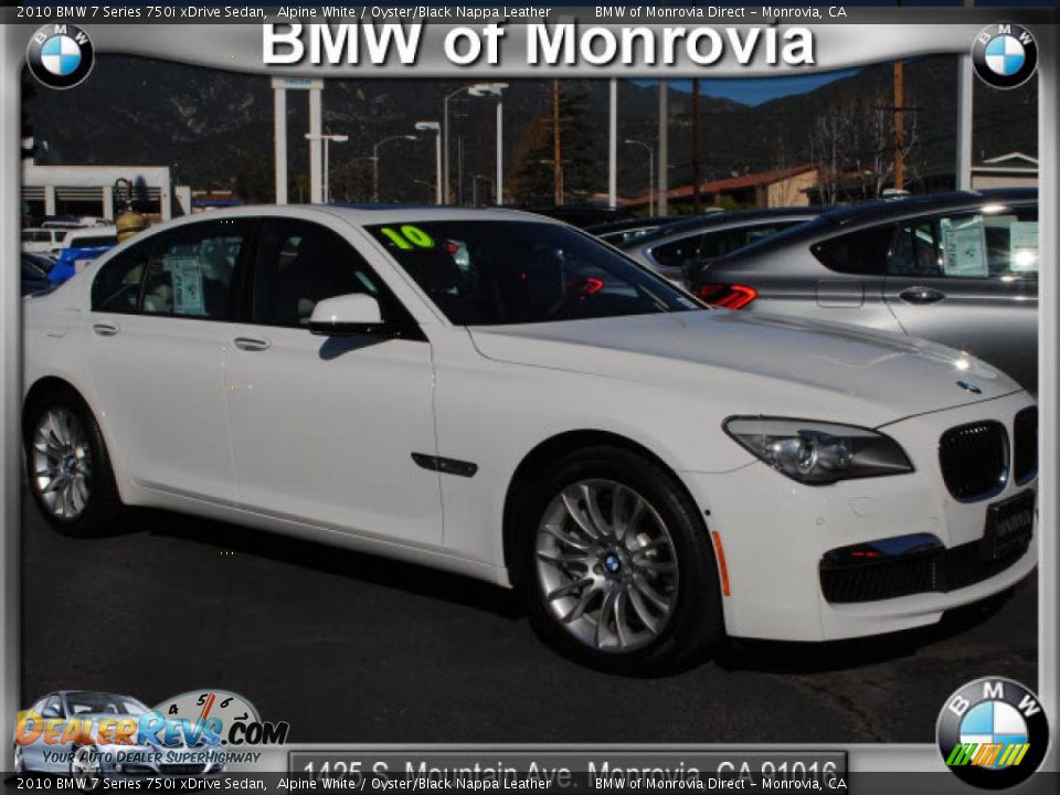 2010 BMW 7 Series 750i xDrive Sedan Alpine White / Oyster/Black Nappa Leather Photo #1